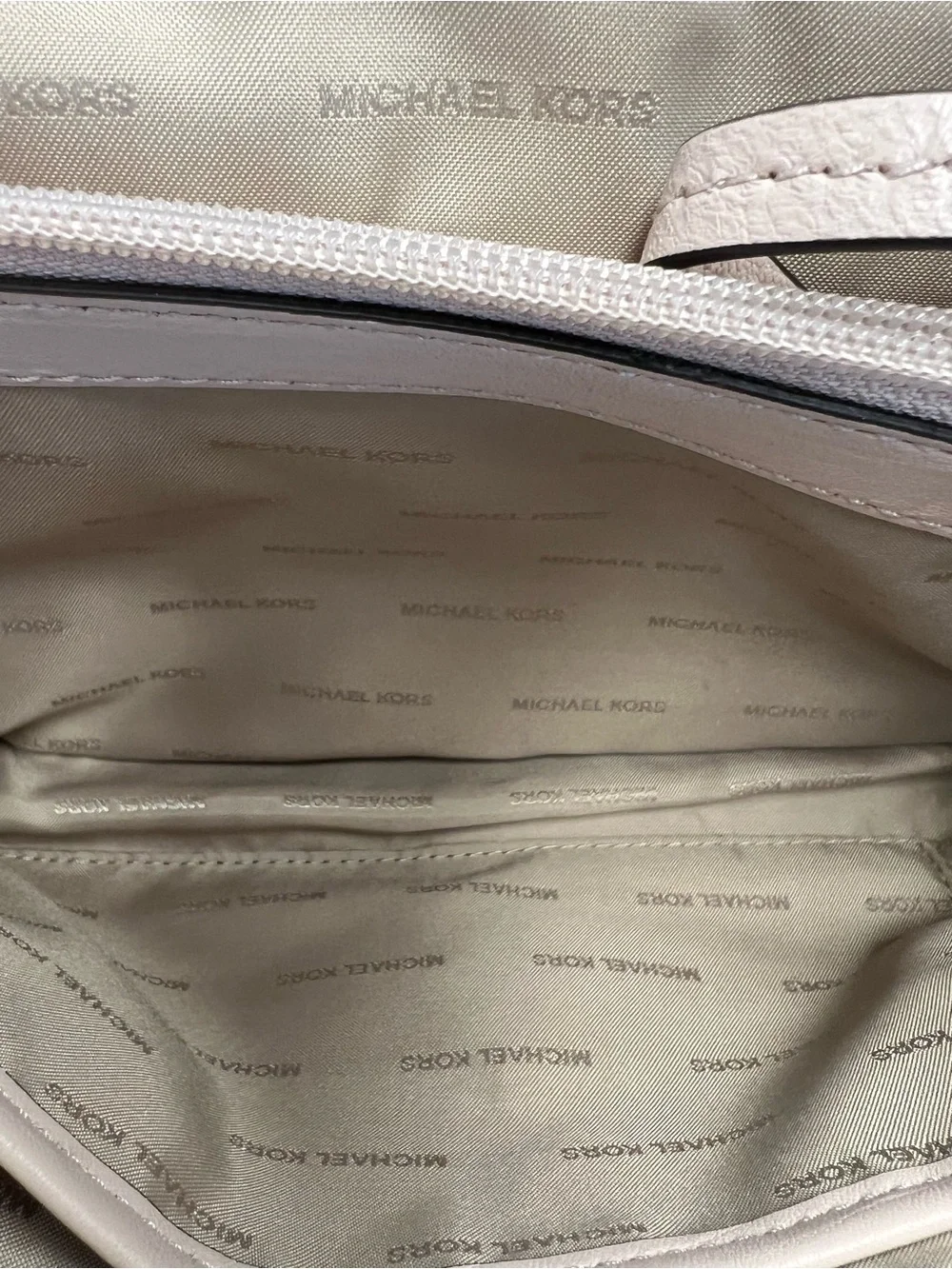 Michael Kors Quilted Sloan  Crossbody Bag in Pale Pink with Gold Hardware